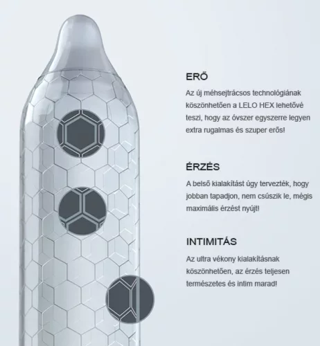 LELO Hex Original - luxus óvszer (3db) - Bio és natúr intim termékek