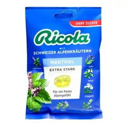 Ricola cukorka extra erős mentol zacskós 75 g