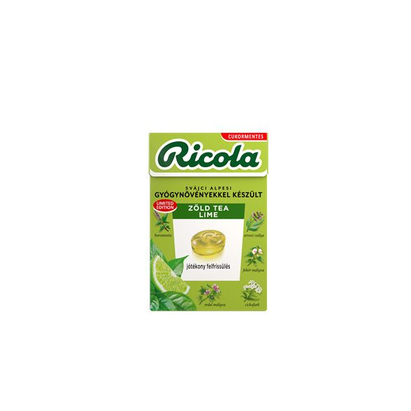 RICOLA CUKORKA ZÖLD TEA LIME CM 40G