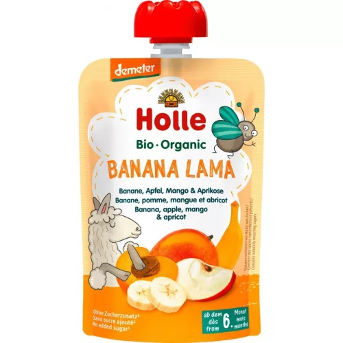 Holle tasakos gyüm.püré Banana Lama demeter 100g - 