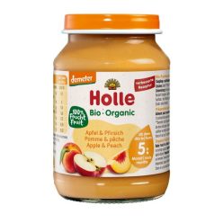 Holle bio bébiétel őszibarack-alma 190 g