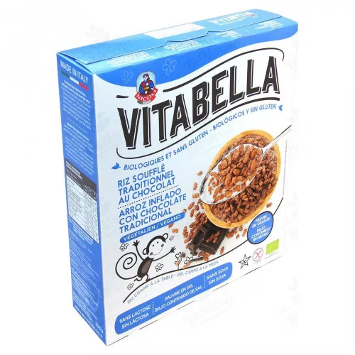 Vitabella BIO gluténmentes gabonapehely kakaós puffasztott-rizs 300 g - Bio és natúr élelmiszerek