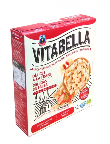 Vitabella BIO Gluténmentes gabonapehely Epres töltött párna 300 g - Bio és natúr kozmetikumok