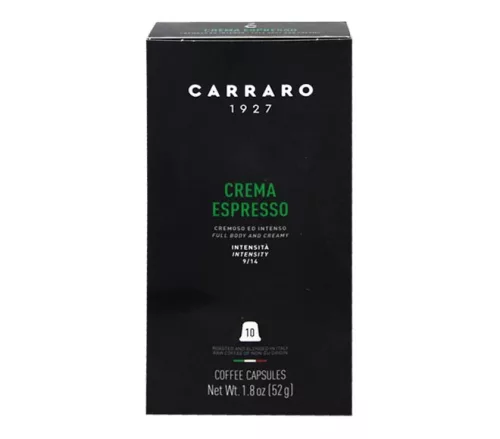 Carraro crema espresso premium kávékapszula nespresso kompatibilis 10 db