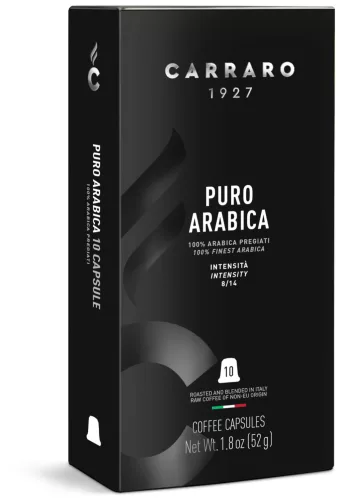 Carraro puro arabica premium kávékapszula nespresso kompatibilis 10 db