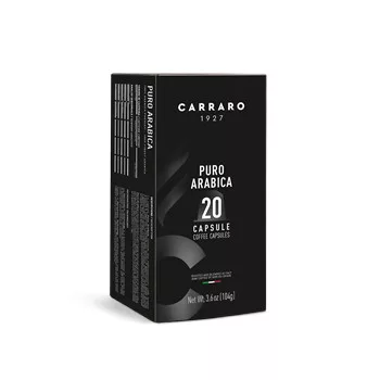 Carraro puro arabica premium kávékapszula nespresso kompatibilis 20 db