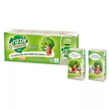 Grazie Natural lucart papírzsebkendő kis csomagos 90 db - Bio és natúr kozmetikumok