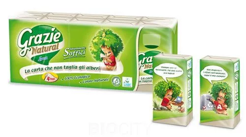 Grazie Natural papírzsebkendő dobozos - Bio és natúr kozmetikumok
