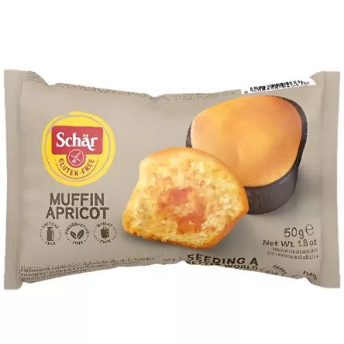 Schär gluténmentes muffin sárgabaracklekvárral 50 g