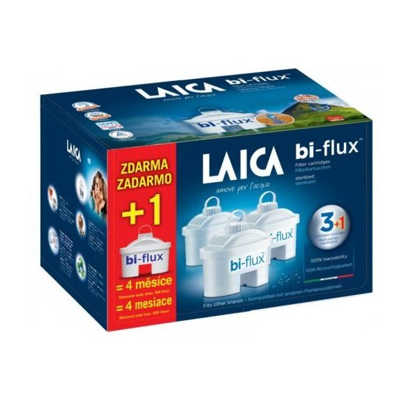 Laica bi-flux vízszűrőbetét univerzális 3+1 db 4 db