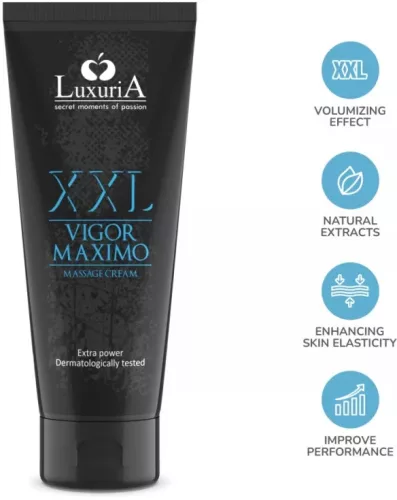 LuxuriA Vigor Maximo XXL - erekciófokozó péniszkrém (75ml) - Bio és natúr intim termékek