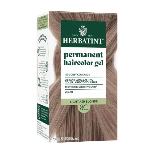 Herbatint 8c világos hamvas szőke tartós növényi hajfesték 170 ml - 