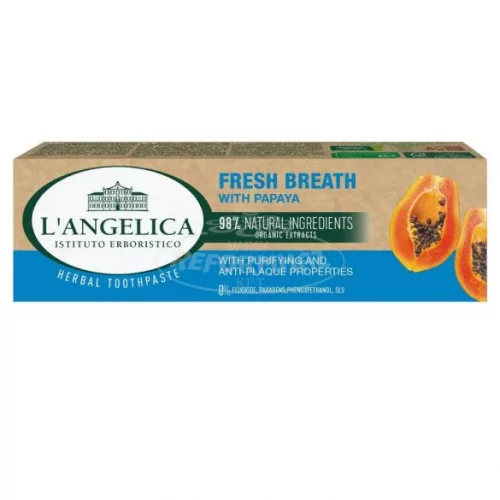 Langelica herbal fogkrém fresh breath papaya 75 ml - Bio és natúr kozmetikumok