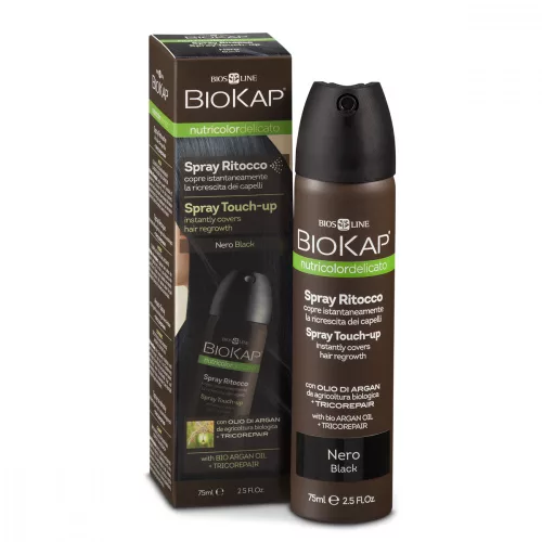 Biokap Nutricolor Hajtőszínező spray - fekete 75 ml - Bio és natúr kozmetikumok