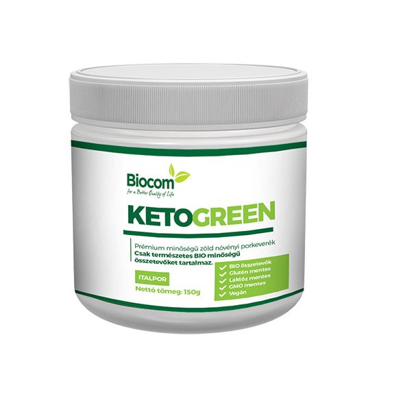 Biocom KetoGreen növényi por tégelyes 120 gr