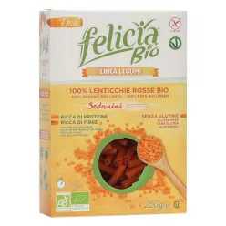Felicia Bio Vörös lencse sedanini gluténmentes tészta 250 g - Bio és natúr élelmiszerek