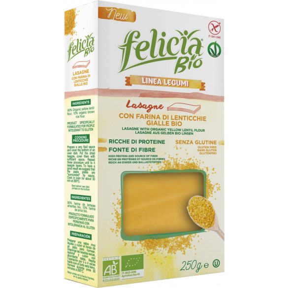 Feliciabio Gm. Lasagne Sárga Lencse 250 g