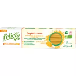 Felicia Bio Sárga lencse spagetti gluténmentes tészta 250 g - Bio és natúr élelmiszerek