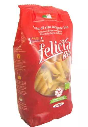 Felicia bio gluténmentes barnarizs penne tészta 250 g - Bio és natúr élelmiszerek