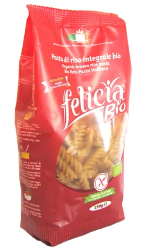 Felicia bio gluténmentes barnarizs fussili tészta 250 g - Bio és natúr élelmiszerek