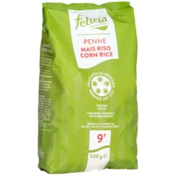 Felicia bio gluténmentes tészta kukorica-rizs penne 500 g - Bio és natúr élelmiszerek