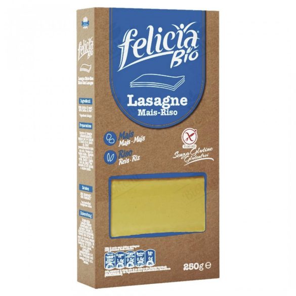 Felicia bio gluténmentes tészta kukorica-rizs lasagne 250 g