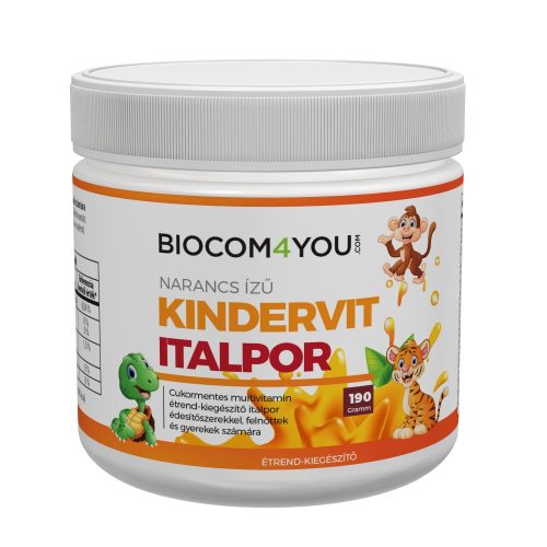 Biocom Kindervit - narancsízű italpor 190 gr - 