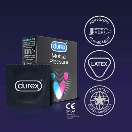 Durex Mutual Pleasure - óvszer (3db) - Bio és natúr intim termékek