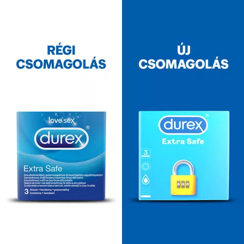 Durex extra safe - biztonságos óvszer (3db) - Bio és natúr intim termékek