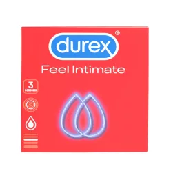 Durex Feel Intimate - vékonyfalú óvszer (3db) - Bio és natúr intim termékek