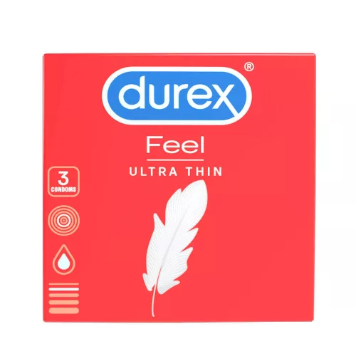 Durex Feel Ultra Thin - ultra élethű óvszer (3db) - Bio és natúr intim termékek