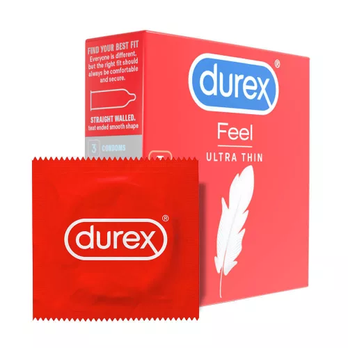 Durex Feel Ultra Thin - ultra élethű óvszer (3db) - Bio és natúr intim termékek