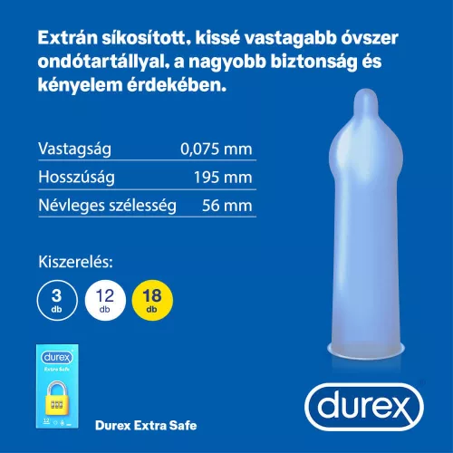 Durex extra safe - biztonságos óvszer (12 db) - Bio és natúr intim termékek