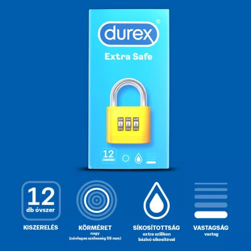 Durex extra safe - biztonságos óvszer (12 db) - Bio és natúr intim termékek