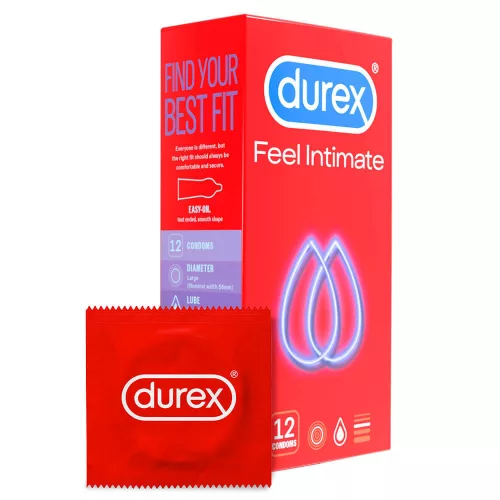 Durex Feel Intimate - vékonyfalú óvszer (12 db) - Bio és natúr intim termékek