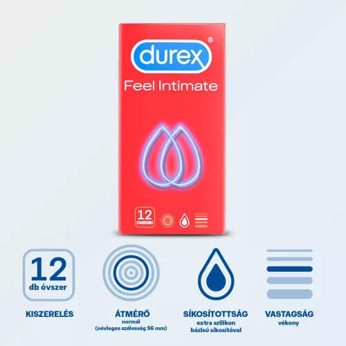 Durex Feel Intimate - vékonyfalú óvszer (12 db) - Bio és natúr intim termékek