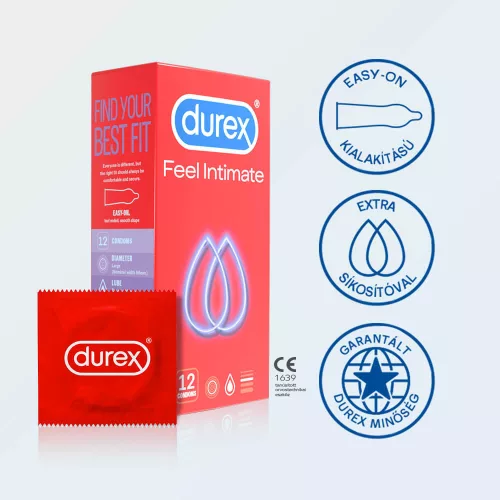 Durex Feel Intimate - vékonyfalú óvszer (12 db) - Bio és natúr intim termékek