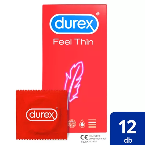 Durex Feel Thin - élethű érzés óvszer (12 db) - Bio és natúr intim termékek