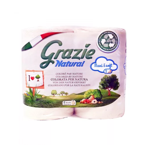 Grazie Natural öko toalettpapír 4 db - Bio és natúr kozmetikumok