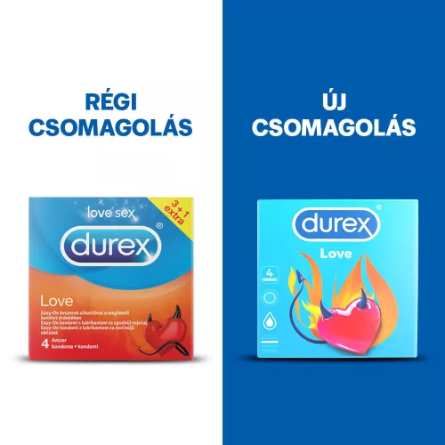 Durex óvszer Love - Easy-on óvszer (4 db) - Bio és natúr intim termékek