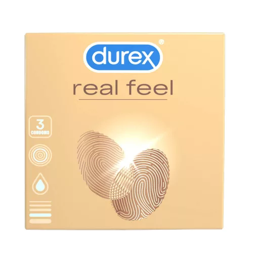 Durex Real Feel - latexmentes óvszer (3db) - Bio és natúr intim termékek