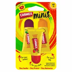 Carmex ajakápoló mini pack (eper, cseresznye, ananász-menta) 3x5g 15 g - Bio és natúr kozmetikumok