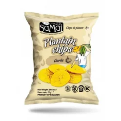 Samai plantain főzőbanán chips fokhagymás 75 g - Bio és natúr élelmiszerek