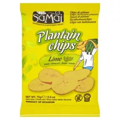 Samai plantain főzőbanán chips lime 70 g - Bio és natúr élelmiszerek