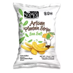   SAMAI Plantain tengeri sós csíkok 115g főzőbanán Artisan Plantain Strips