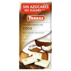   Torras glutén-és cukormentes fehércsokoládé kókusz 75 g