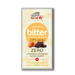 Sole bio zero étcsokoládé 72% keto mandulával 100 g