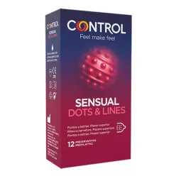 Control - bordázott, pontozott óvszer (12db) – Ízesített óvszer, különleges óvszer
