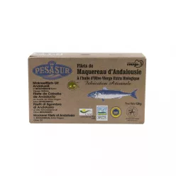 Makréla filé oliva olajban dobozban 120 g - Bio és natúr élelmiszerek