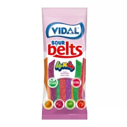 Vidal gumicukor sour belts 4 íz x 4 szín 90 g